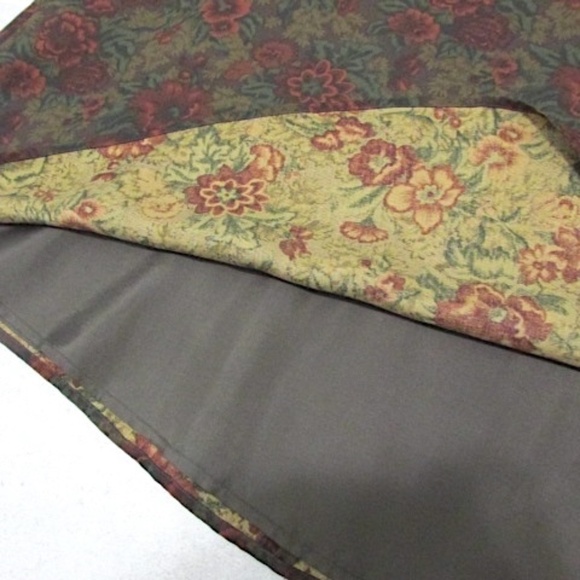 VTG Ralph Lauren Midi A-line Silk Skirt, Size 14 - Picture 7 of 8